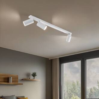 Plafondspot Mono III, 3-lamps, wit, 84 cm lang, GU10