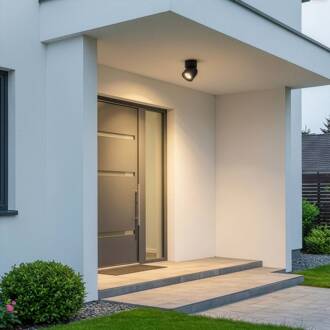 Plafondspot Oscar, zwart, aluminium, hoogte 13,5 cm, GU10