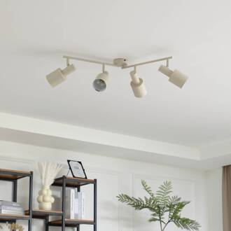 plafondspot Ovelia, beige, 80 cm, 4-lamps, E27