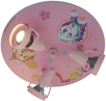Plafondspot Paw Patrol Pawsitive Pups 3-lamps roze