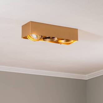 Plafondspot Riesta, goud, 3-lamps