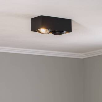 Plafondspot Ronda, 2-lamps, zwart