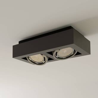 plafondspot Ronka, 34 cm, 2-lamps, grijs, GU10 donkergrijs