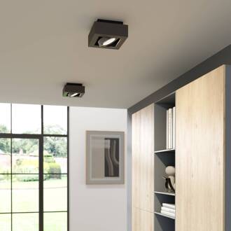 plafondspot Ronka, grijs, 19 cm x 19 cm, GU10 donkergrijs