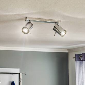 Plafondspot Round, chroom, 2-lamps