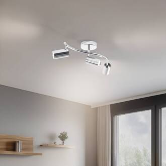 Plafondspot Spotte, chroom, 3-lamps