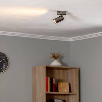 Plafondspot Spotte, zwart-chroom, 1-lamp