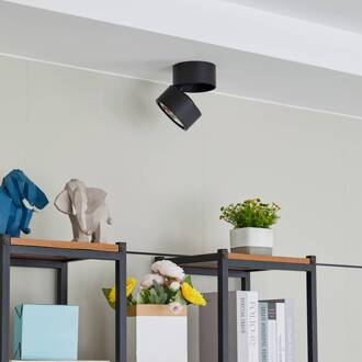 plafondspot Thorid, 19 cm, set van 2, zwart, G9