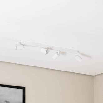 Plafondspot Top, wit, 83 cm, 4-lamps, metaal, GU10
