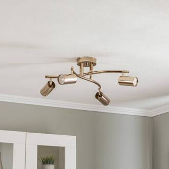 Plafondspots, goud, 4-lamps