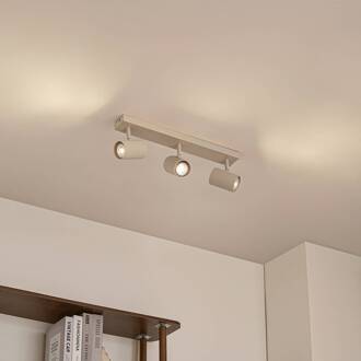 plafondspots Kardis, beige, 3-lamps, metaal, GU10