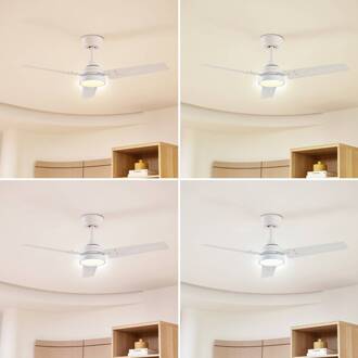 plafondventilator Aerallo, wit, CCT, stil