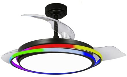 Plafondventilator Antila Ø 106 cm RGB zwart