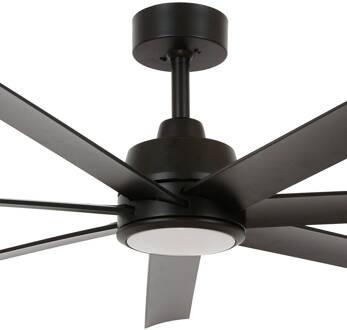 Plafondventilator Beacon met verlichting Atlanta, zwart, stil