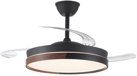 Plafondventilator Ecoro Ø 106 cm hout zwart