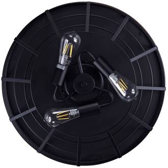 Plafondventilator Fanaway Montclair, moer, stil zwart, helder, walnoot