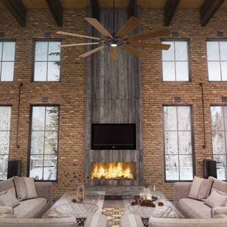 Plafondventilator Gentry 85 donker walnoot/wit verweerd zink, wit notenhout, donker notenhout