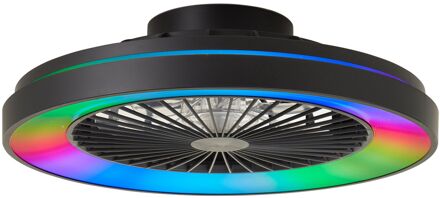 Plafondventilator Mazzaro Zwart ⌀48,5cm Cct Rgb 40w