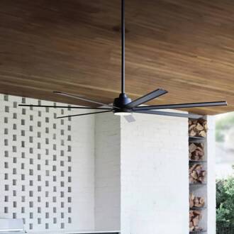 Plafondventilator met licht Atlanta zwart DC geruisloos