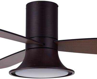 Plafondventilator met licht Flusso bronskleurig geruisloos