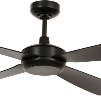 Plafondventilator met verlichting Slipstream, zwart, stil