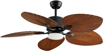 Plafondventilator Palm Ø 132 cm bruin zwart