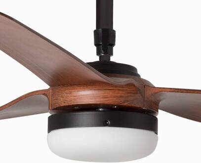 Plafondventilator Punt M DC LED zwart/donker hout zwart, donker hout