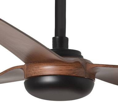 Plafondventilator Punt M, DC, zwart/hout donker