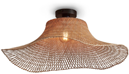 Plafonniere Ibiza - Bamboe - 65x65x20cm Bruin