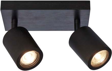 Plafonniere Java - Bamboe Zwart - 22x12x13cm