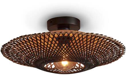 Plafonniere Kalimantan - Bamboe Zwart - Ø44cm