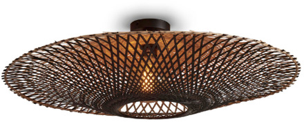 Plafonniere Kalimantan - Bamboe Zwart - Ø87cm