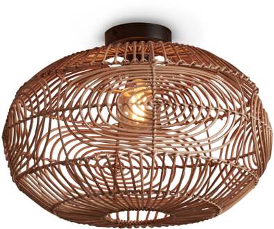 Plafonniere Madeira - Rotan - Ø48cm Bruin