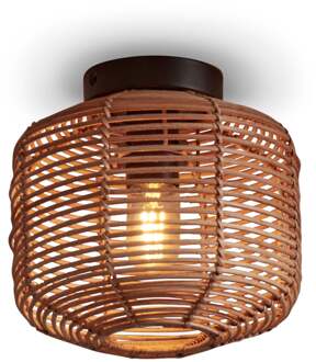 Plafonniere Tanami - Rotan - Ø25cm Bruin