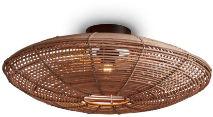 Plafonniere Tanami - Rotan - Ø55cm Bruin