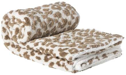 Plaid animal - bruin/beige - 130x170 cm