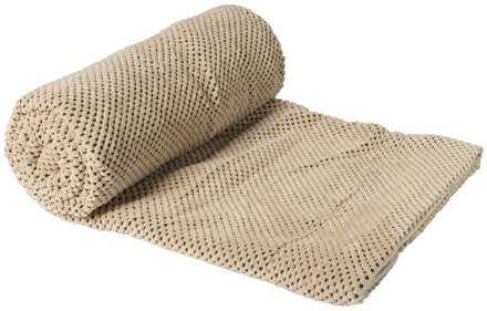 Plaid blokje - beige - 130x160 cm