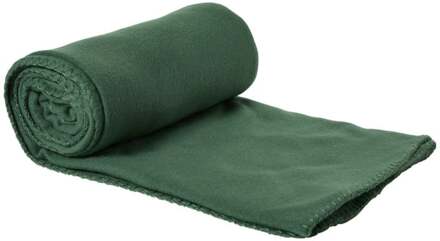 Plaid fleece - olijfgroen - 130x160 cm