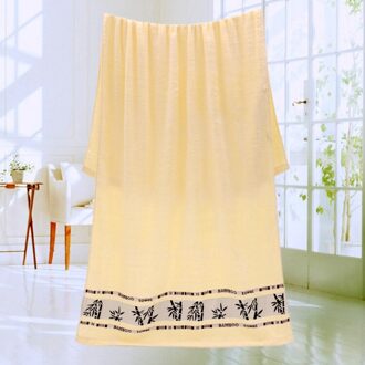 Plain Color Jacquard Bamboe Houtskool Bamboe Stof 70*140 Grote Badhanddoek Handdoeken Badkamer 2