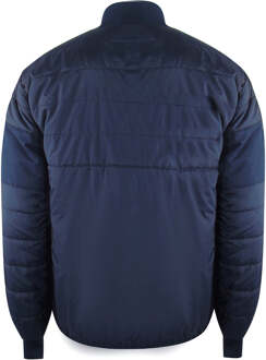 Plain gewatteerde marineblauwe bomberjack Navy