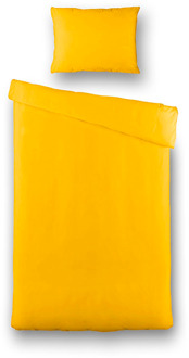 Plain Percale Dekbedovertrek - Lits-jumeaux - Okergeel - 140x240 cm - Percale katoen