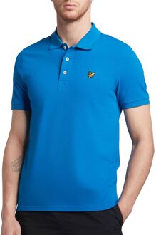 Plain Polo Heren blauw - L