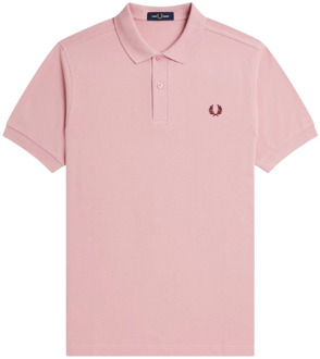 Plain Polo Heren roze - XL