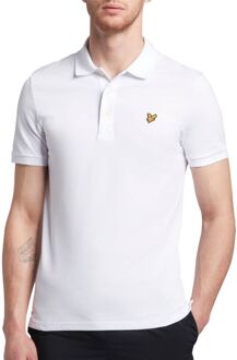 Plain Polo Heren wit - L