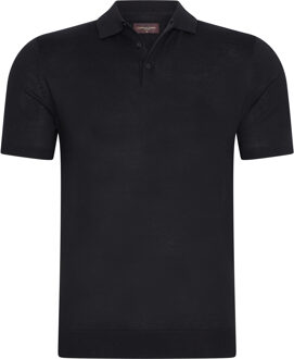 Plain polo Zwart - 2XL