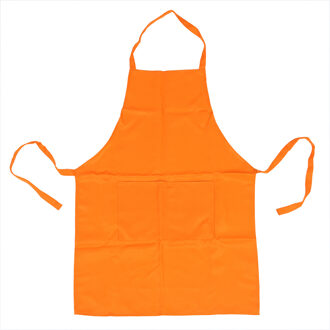 Plain Schort Met Voorvak Keuken Koken Craft Bakken Oranje