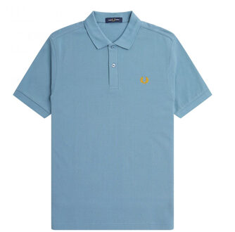 Plain Shirt - Blauwe Polo Heren - M