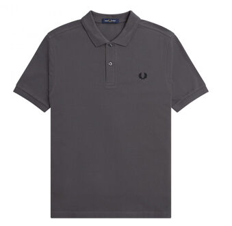 Plain Shirt - Herenpolo Katoen Grijs - L