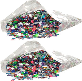 Plak diamantjes - 6000x stuks - multi kleuren - Hobby/DIY strass steentjes