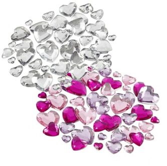 Plak hartjes/steentjes mix set 504 stuks